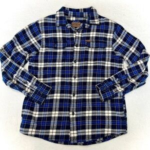 ORVIS Men's Plaid Flannel Heavyweight Shirt Jacket (Shacket) - Medium